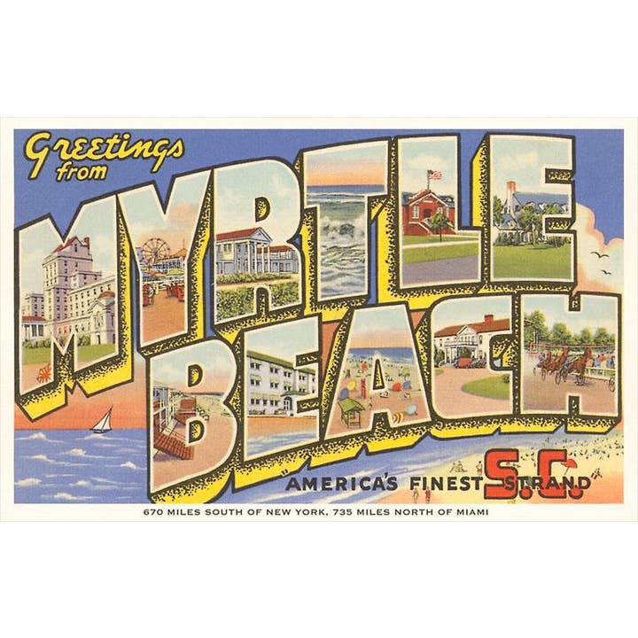 Found Image Press - Vendita all'ingrosso Cartoline - Cartolina SC-113 Saluti da Myrtle Beach