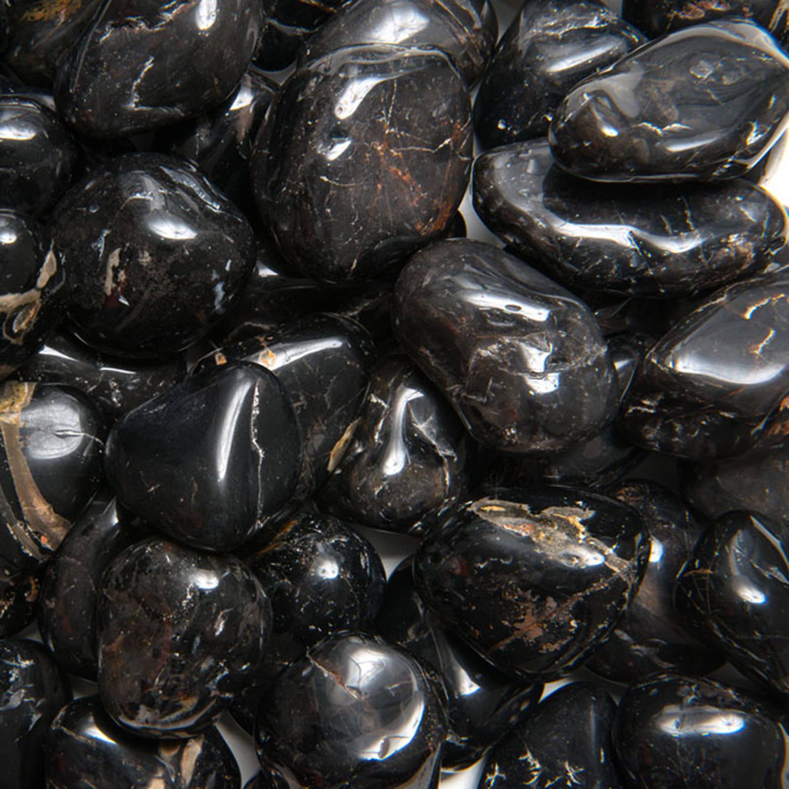 Fantasia Mining - Wholesale Spiritual Stone/Crystal - Tumbled Black Onyx - XL - A Grade - Brazil (1 lb)3