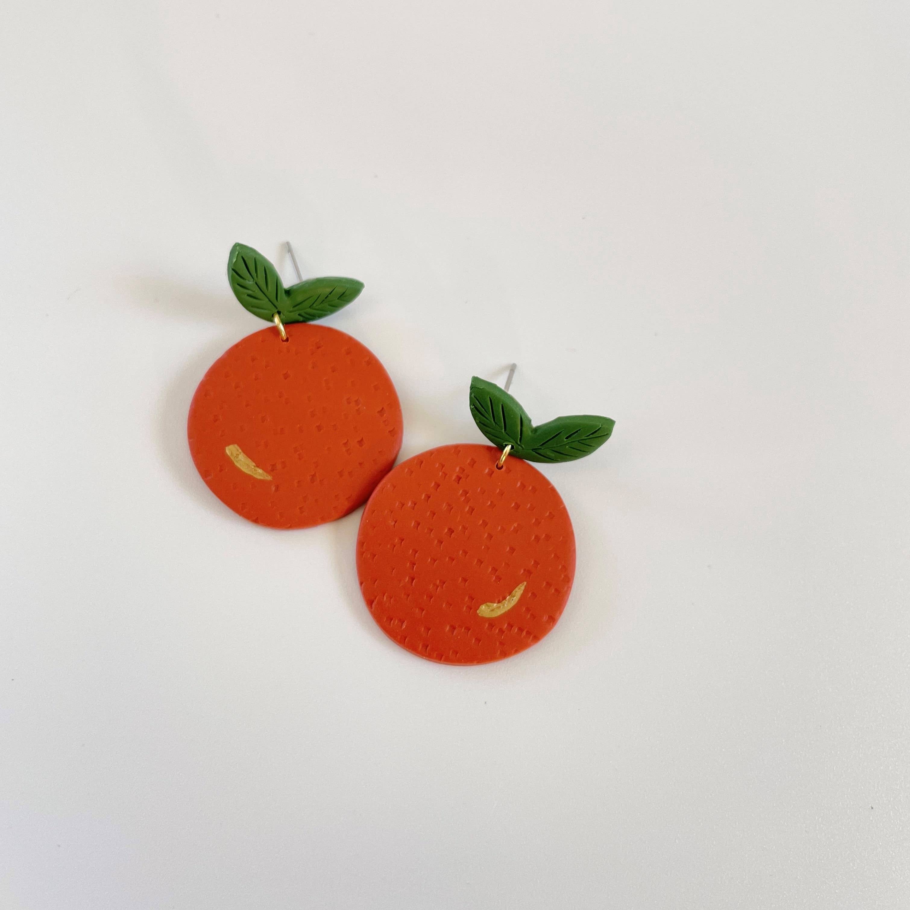 AnalyJewelry - Vente Boucles d'oreilles pendantes - Grandes boucles d'oreilles pendantes orange1