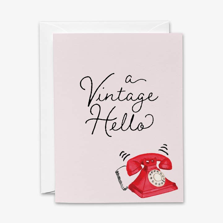 Une carte téléphonique Hello vintage pour la vente par Liesel Anne Studios