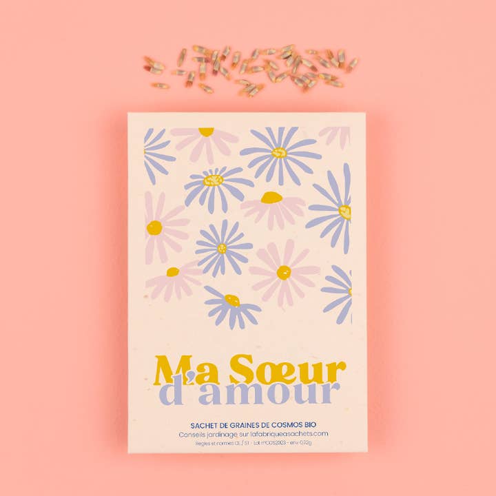 My Loving Sister - Borsa Cosmos Seed per la vendita all'ingrosso da parte di La Fabrique à Sachets