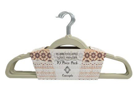 Concepts In Time - Wholesale Clothes Hangers - Concepts 10pc Rubber-Coated Hangers – Stylish & Sturdy4