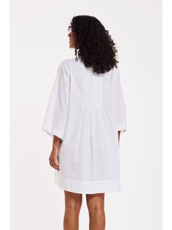 ModaPosa - Wholesale Tunic - Women's - Sasha Tunic White Cotton Cambric Spring Summer