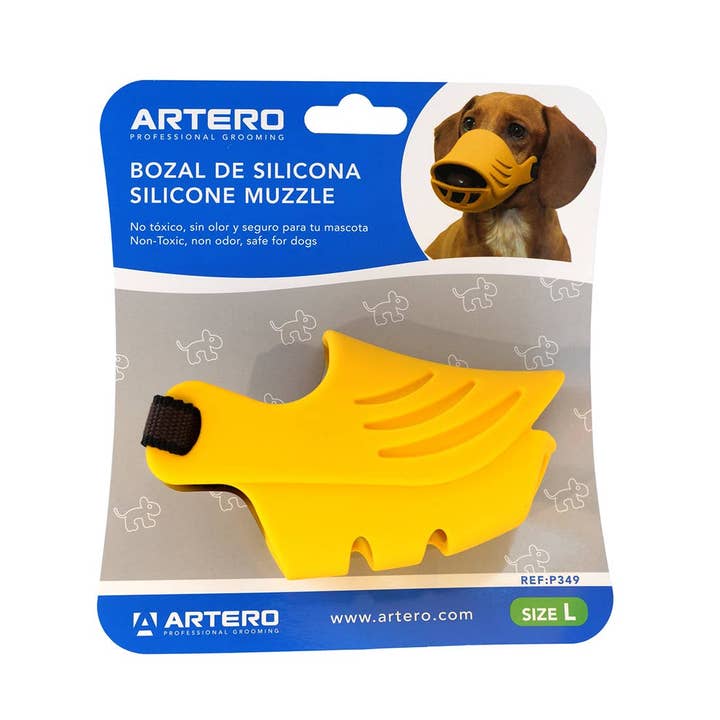 ARTERO USA INC - Wholesale Pet Muzzle - Silicone Muzzle for Dog Yellow XL1