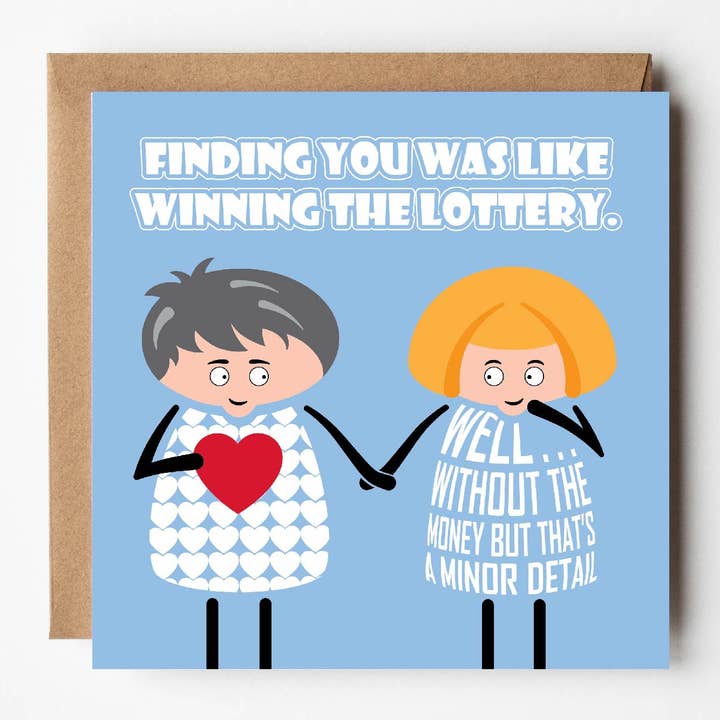Winning the lottery | Funny love card | Anniversary for wholesale by VERSED AID