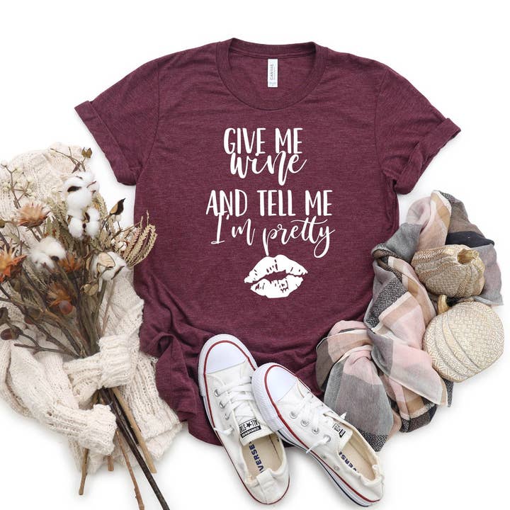 Give Me Wine T-shirt for wholesale by VibeClothing