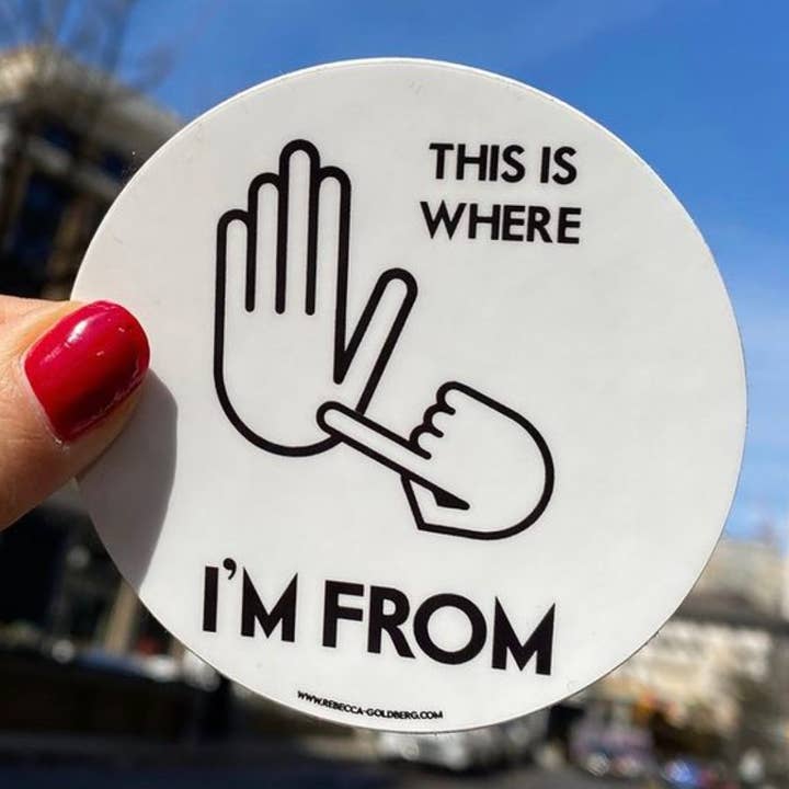 This Is Where I'm From Vinyl Sticker for wholesale by Designs by Rebecca Goldberg