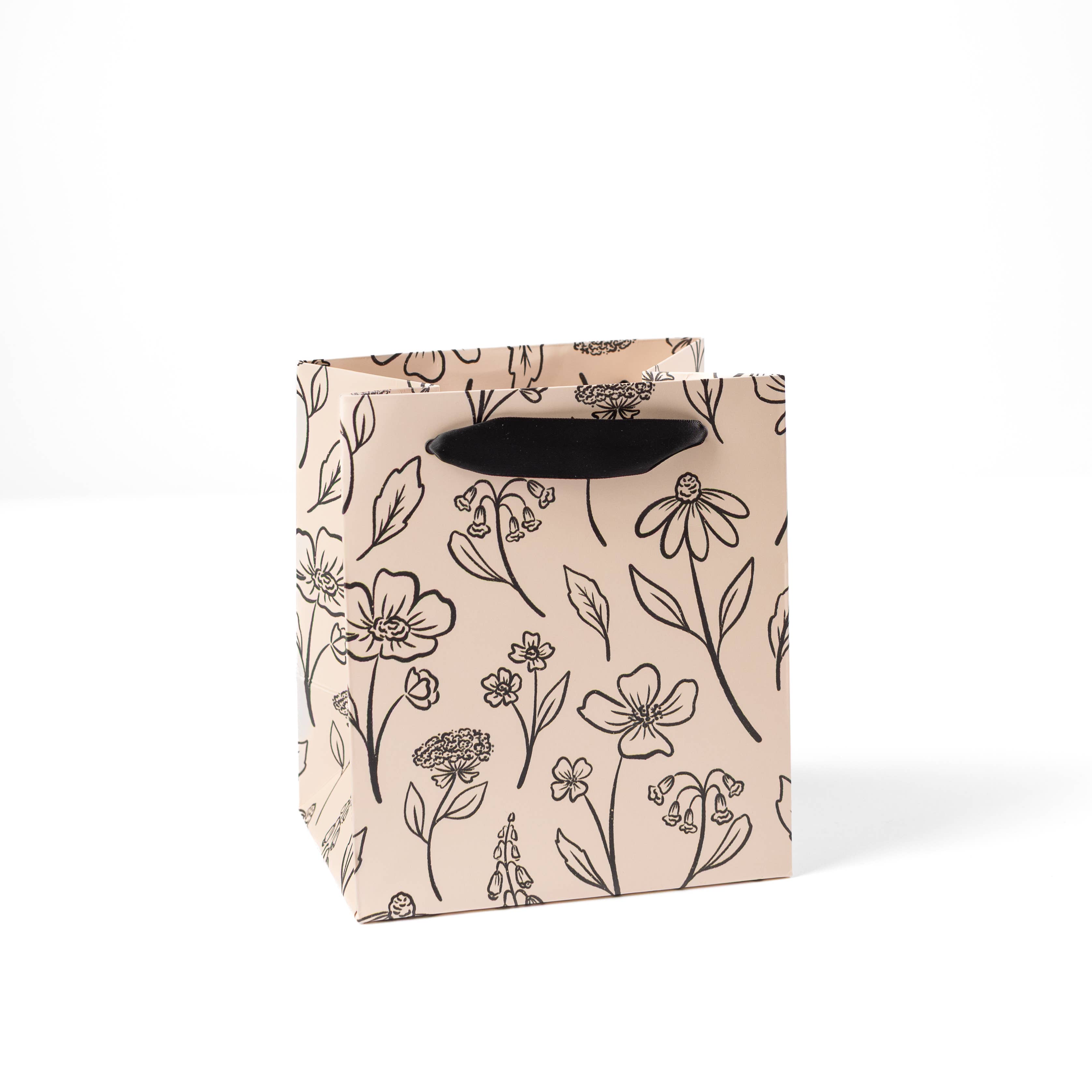 Elyse Breanne Design - Venta al por mayor Bolsas de celofán - Bolsa de regalo con diseño floral prensado0