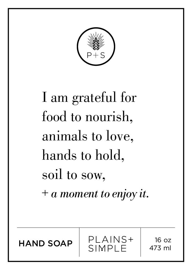 Plains + Simple - Wholesale Soap Dispenser - I Am Grateful White Glass Reusable Soap/Lotion Dispenser1