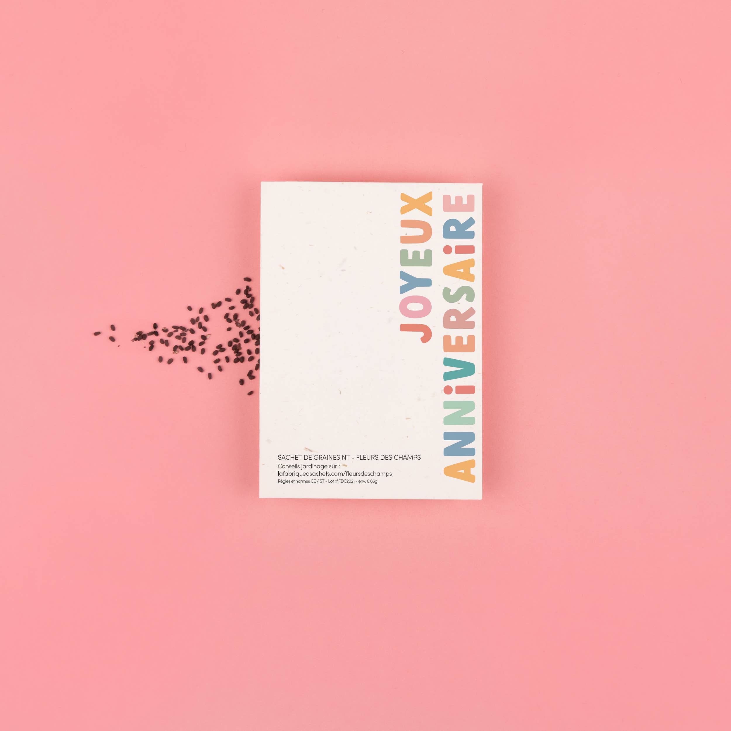 La Fabrique à Sachets - Wholesale Birthday Card - Happy Birthday - Wildflower Seed Bag