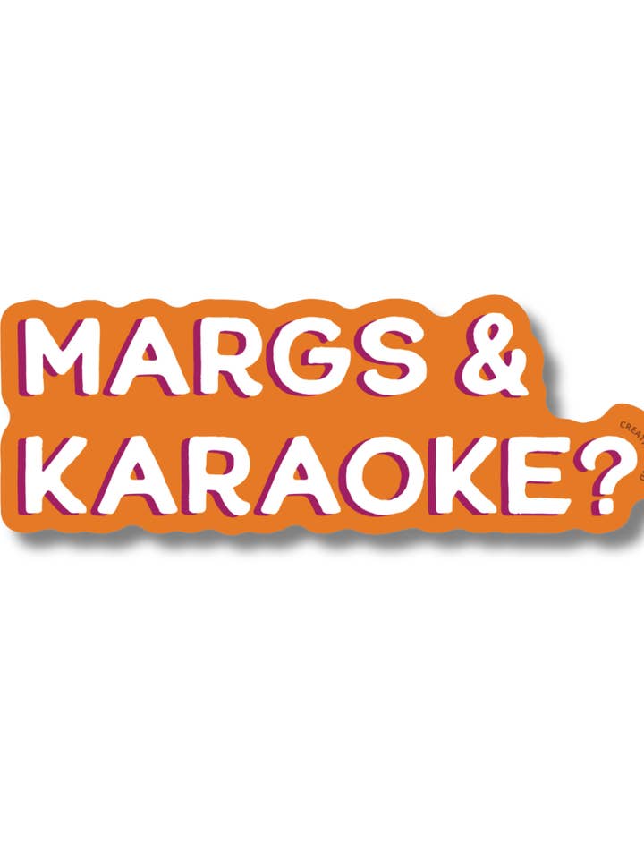Margs & Karaoke Vinyl Sticker – Funny Sticker for wholesale by Creative Kind