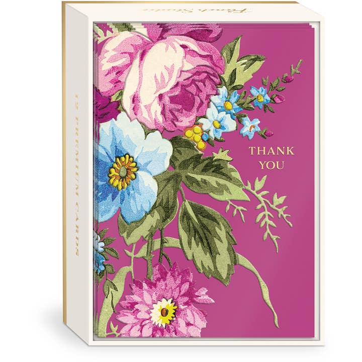 Thank You Cards Pink Floral for wholesale by Punch Studio