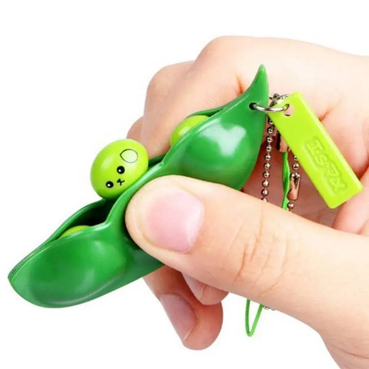JSBlueRidge Toys – Engroshandel Fidget - Børn – Ærter Tema Stressaflastende Fidget Nøglering