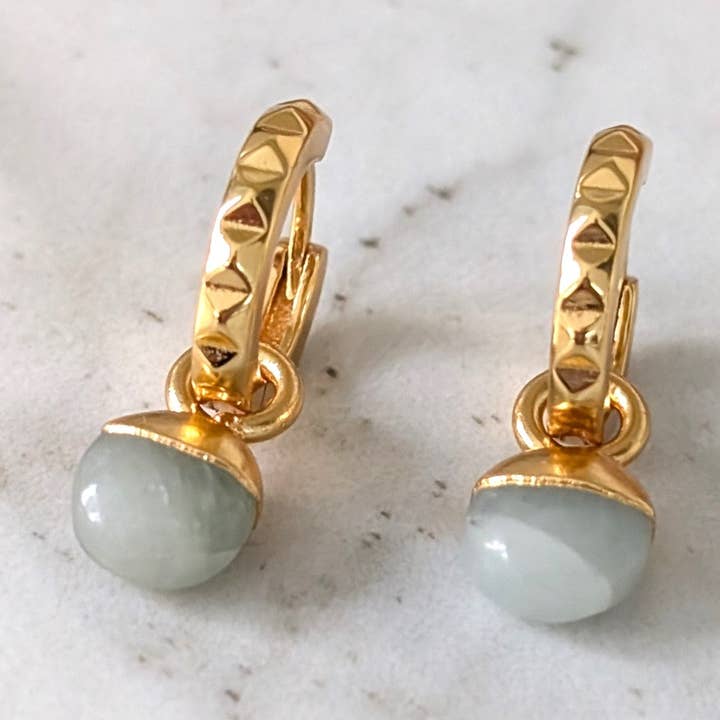 Orb Aquamarine Mars Födelsedagssten Örhängen för wholesale av Lapis London