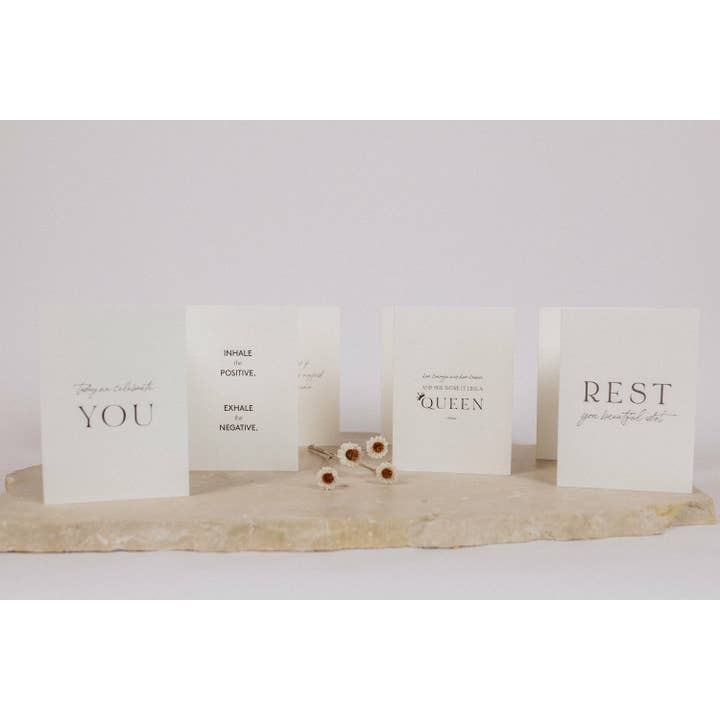 The Wellbeing Store - Wholesale Encouragement card - Inhale the Positive Card3