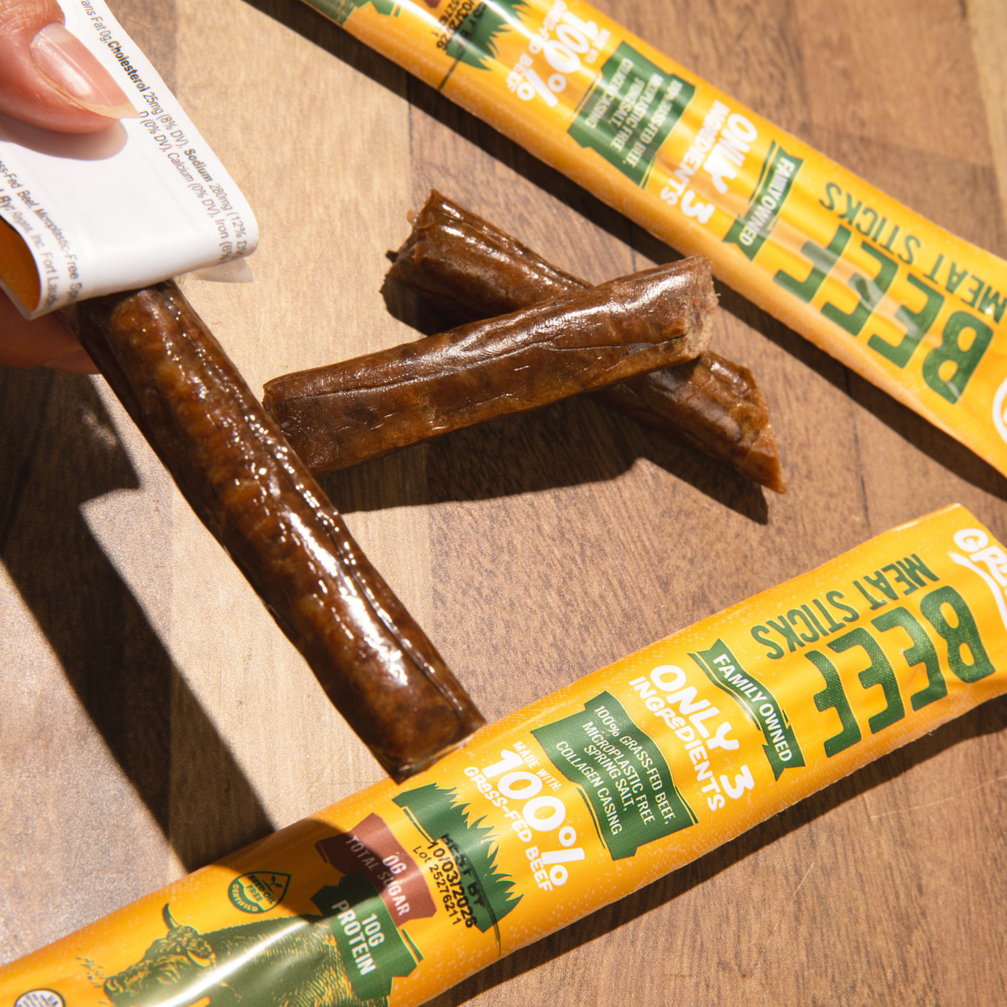 Grazly - Wholesale Jerky - Plain Beef Meat Sticks5