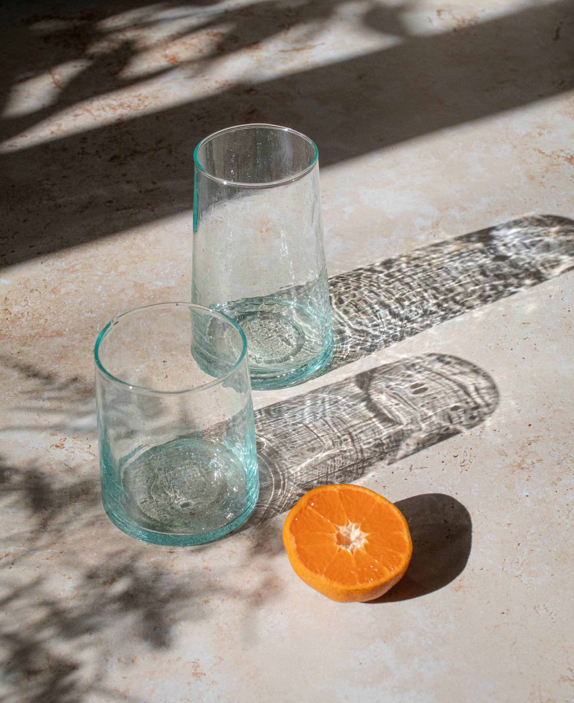 Maison Berber - Wholesale Drinking Glass/Cup - Moroccan Beldi Glasses Set of 6 - Clear