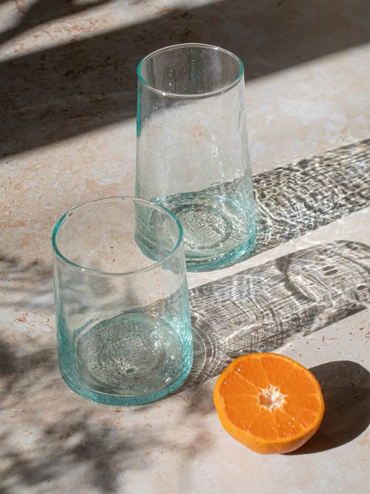 Moroccan Beldi Glasses Set of 6 - Clear for wholesale by Maison Berber