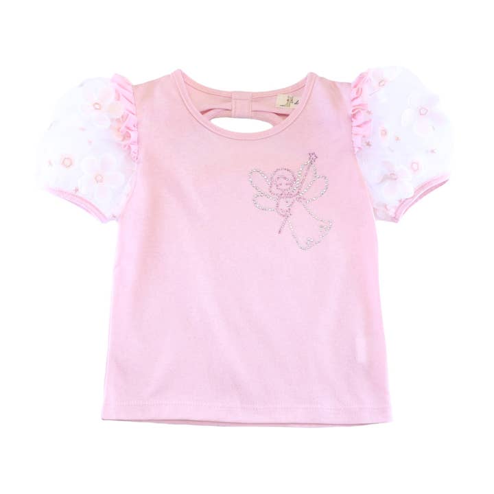 S70 12045TP Haut à manches en maille florale pour la vente par Doe a Dear