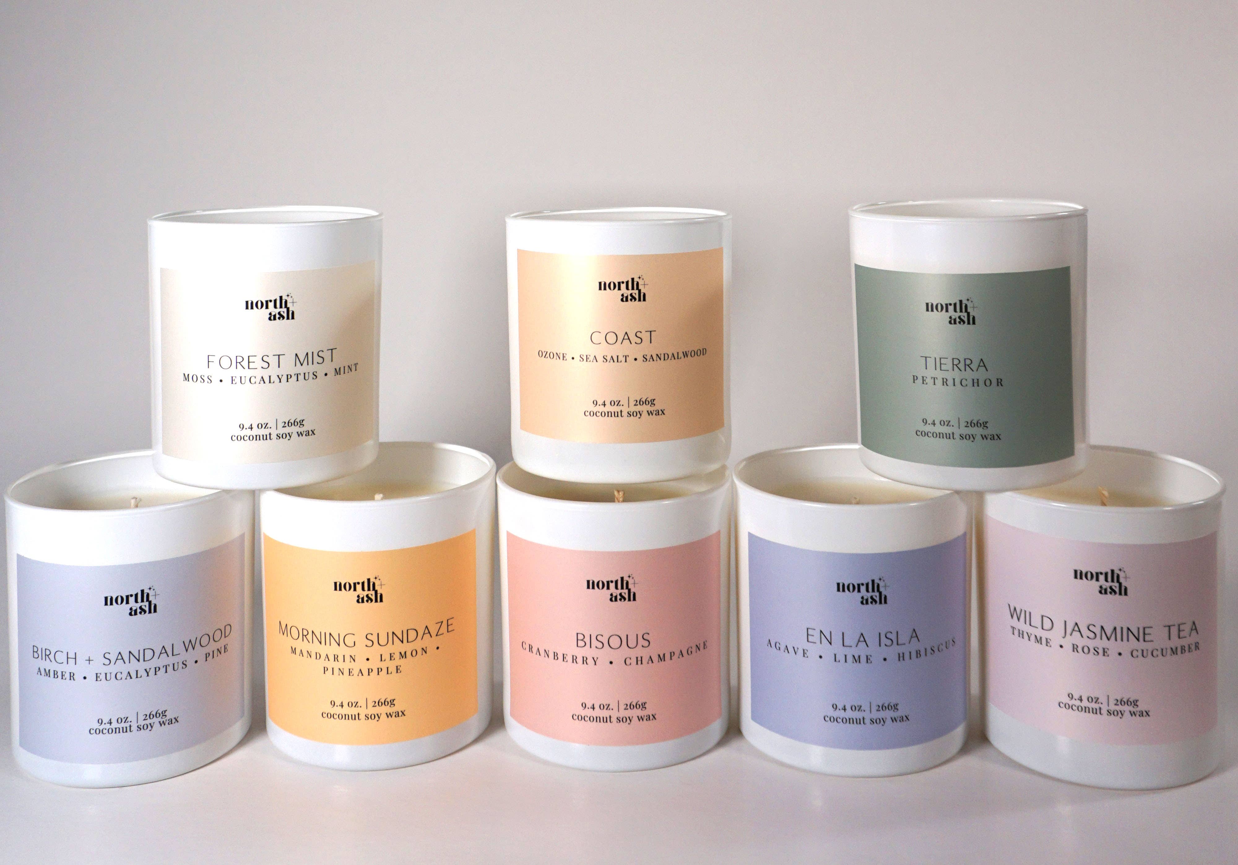 North + Ash Candles - Wholesale Jar/Filled Candle - Bisous | Cranberry, Champagne2