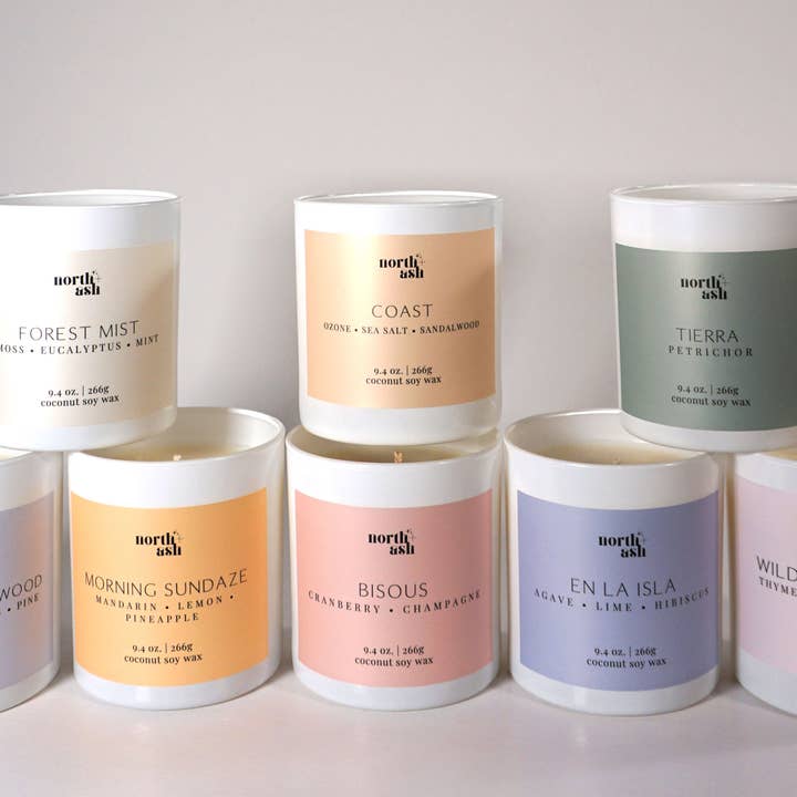 North + Ash Candles - Wholesale Jar/Filled Candle - Bisous | Cranberry, Champagne2