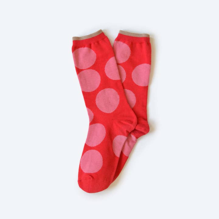 Big Dot Red Sock for wholesale by Hooray Sock Co.