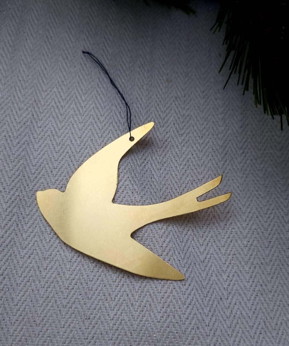 Delphine Plisson - Wholesale Wall Accent - Brass Swallow Mini, Small or Large0