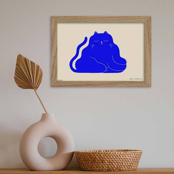 Sergeant Paper – wholesale Art print – Odile Ferraille - BLUE CAT - Cat Art Print2