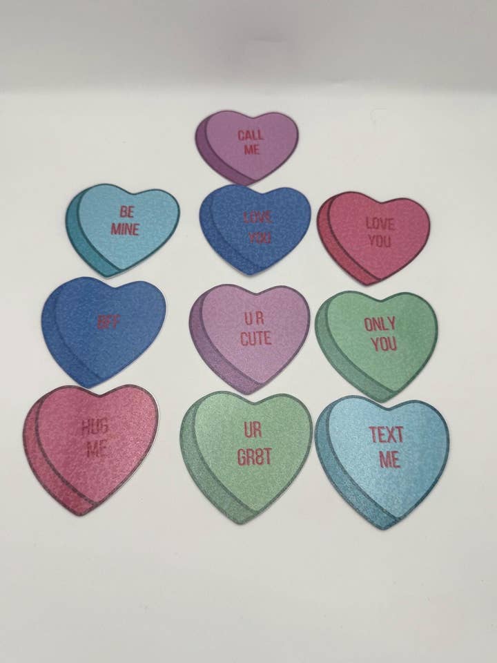 Conversation Hearts | Vinyl Sticker for wholesale by Schwingline Shop