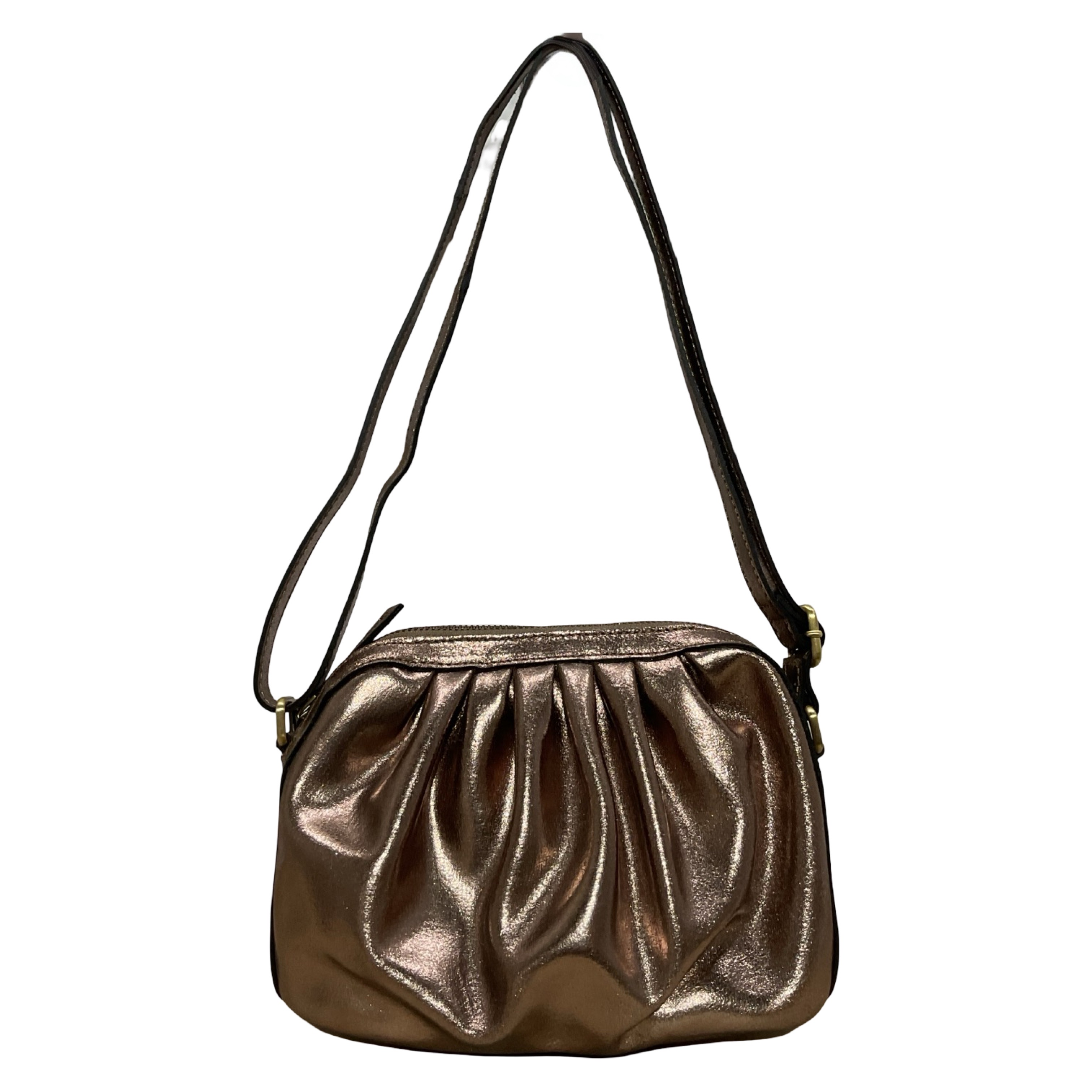 Louisa lee - Vente Sac porté épaule – femme - Sac Cuir Métallique Paris3