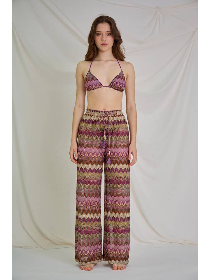 Aulala Paris - Wholesale Swim Cover Up - Women's - Nocturnal Sky Broderie Beach Pants3