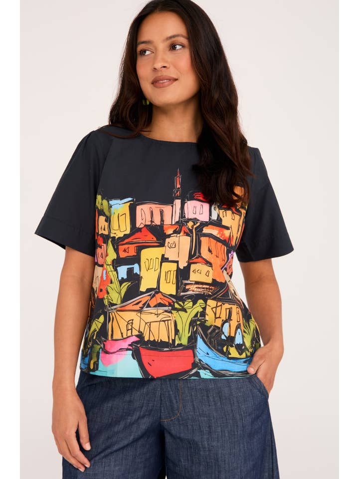 ella & sunday - Wholesale Buttoned-down shirt – Women's - Sabrina Top Portofino1