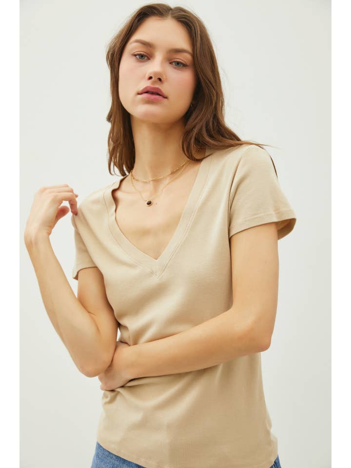 Be Cool - Wholesale T-Shirt - Women's - CLASSIC V-NECK SHORT SLEEVE SLIM T-SHIRT9