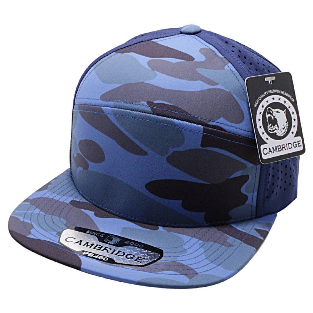 DOBBI – wholesale Truckerkeps – Unisex – Cambridge glansiga camo camper perforerad snapback-keps6