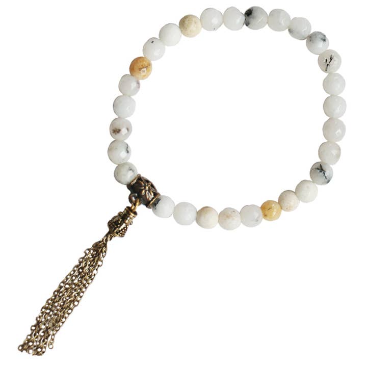 Perlenarmband Agata aus Achat und weißem Stein für den Großhandel von Julie Bessette