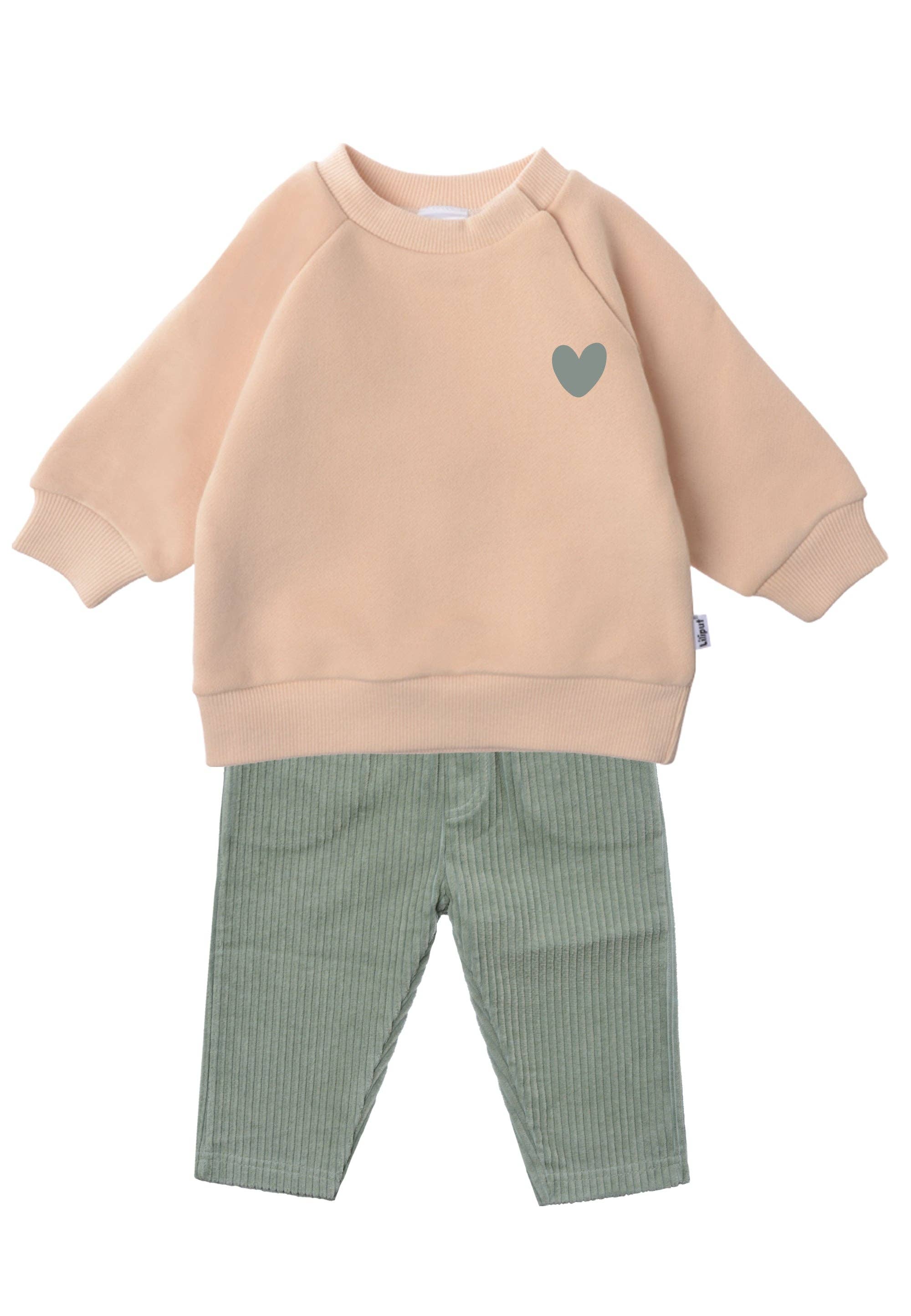 Liliput – wholesale Top & trouser set – Kids – 2-piece set with sweatshirt in beige and corduroy pants in reed