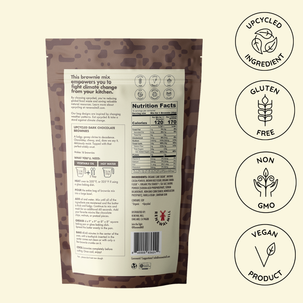 Renewal Mill - Wholesale Brownie Mix - Upcycled Dark Chocolate Brownie Mix (Vegan & Gluten-Free)1