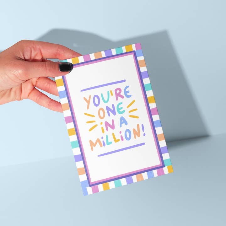 Shake The Label – wholesale Thank you card – You're One In A Million - Appreciation Card - 5x7 Card2