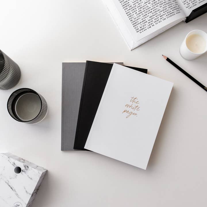 Real Passionates – Caderno por atacado – Caderno “Linhas Pretas”, A5, preto/dourado3