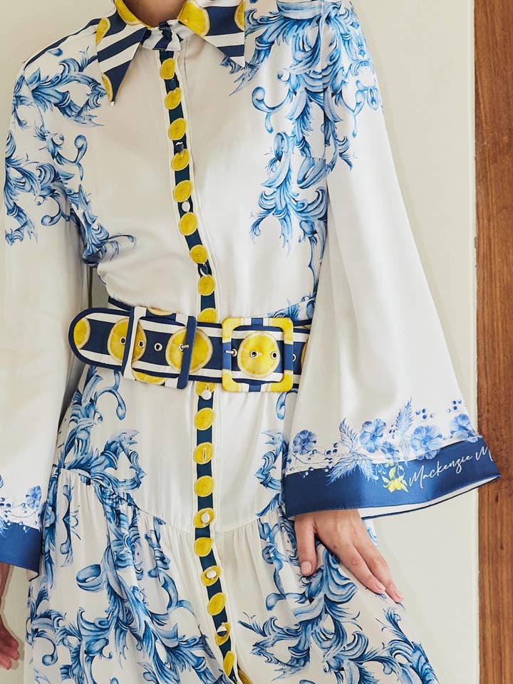 MACKENZIEMODE - Wholesale Dress - Women's - The Lemonade Silk Maxi