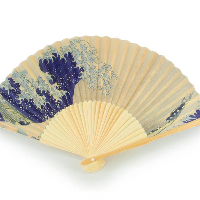 MUSEUM WEBSHOP - Wholesale Handheld Folding Fan - Hand Fan, Bamboo, Hokusai, The Great Wave