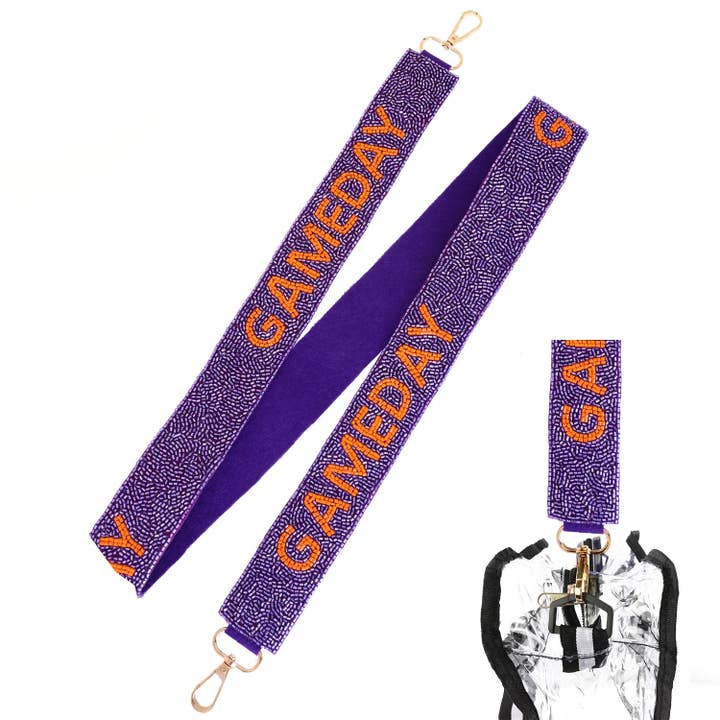SP Sophia Collection - Wholesale Bag Strap - Women's - Seed Beaded "Game Day" Crossbody Shoulder Bag Strap