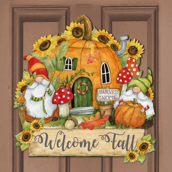 Fall Decor Harvest Welcome Sign | Handmade Autumn Porch Gift for wholesale by Designocracy