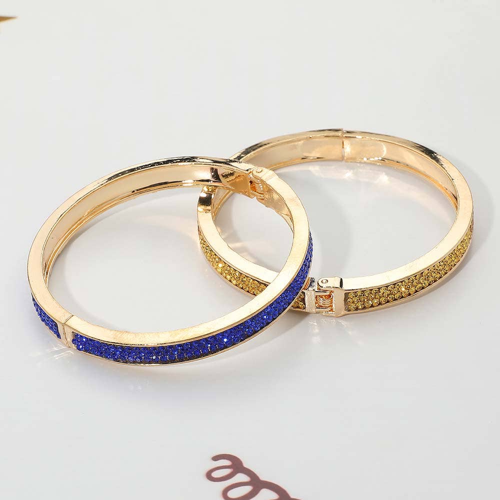 Sensibling Corp. - Vendita all'ingrosso Bracciale a polsino - 2PCS - Braccialetti rigidi con cerniera e strass6