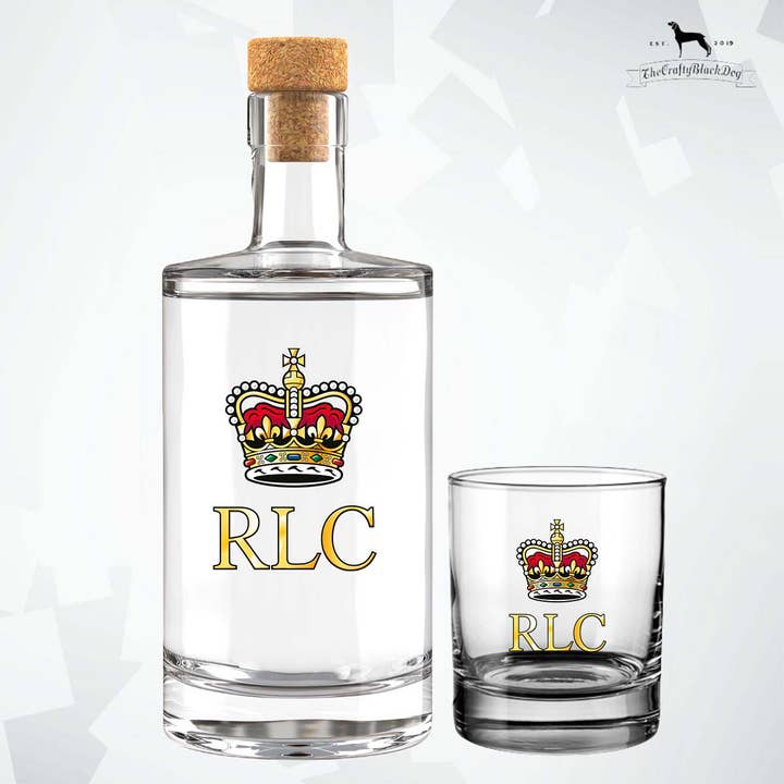 Royal Logistic Corps cypher - Fill Your Own Spirit Bottle for wholesale by Thecraftyblackdog