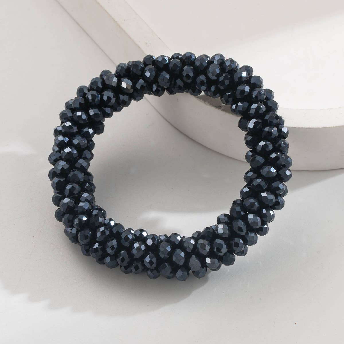 ACCITY - Wholesale Hair Tie - Dopamine Crystal Beaded Hair Tie Bracelet_CWAJE059061