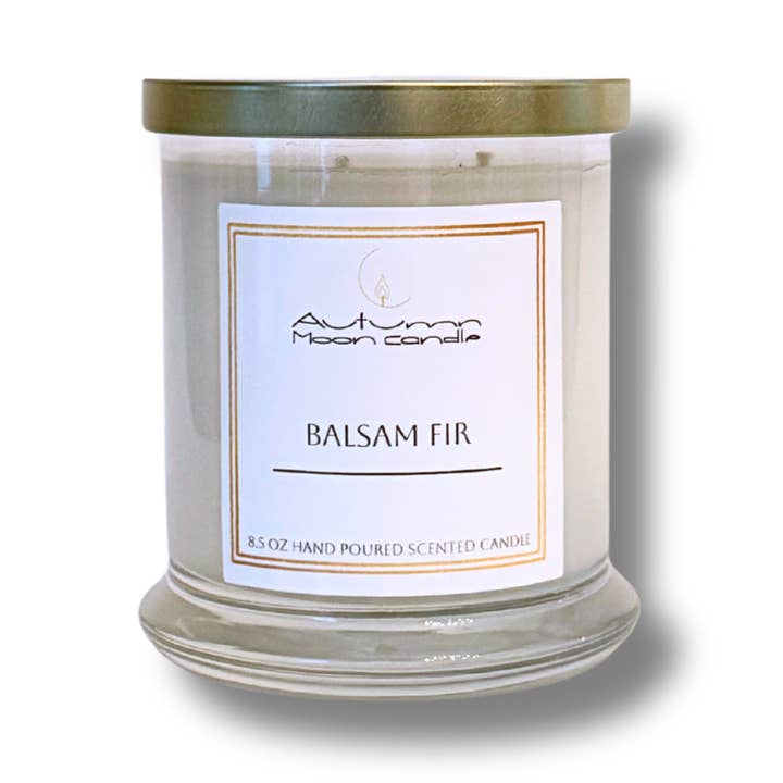 Balsam Fir 8.5oz Candle for wholesale by Autumn Moon Candle