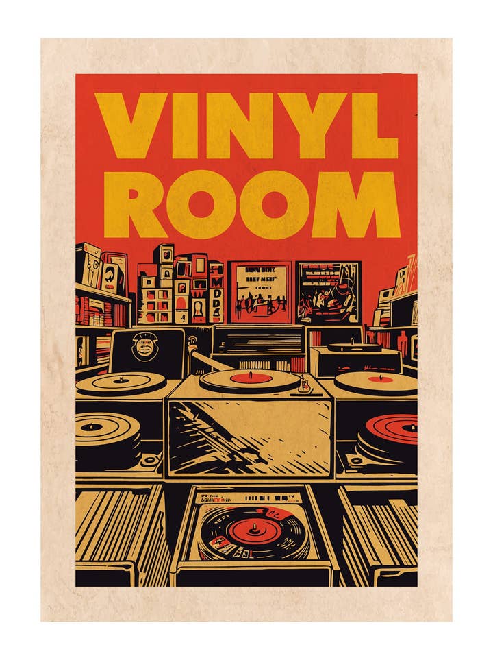 Vinyl Værelse Kunsttryk for engroshandel hos WallChart.Co