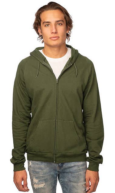 Royal Apparel - Wholesale Hoodie - Men's - Unisex Organic Cotton Full Zip Hoodie1