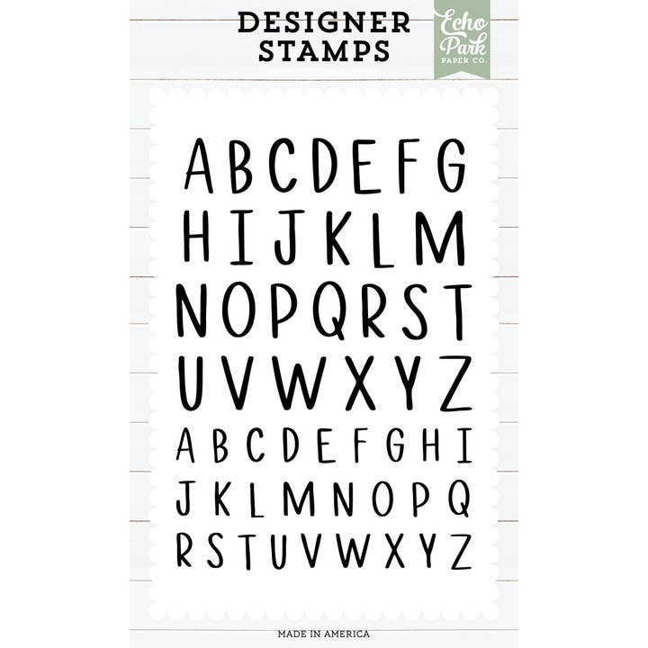 Conjunto de Carimbos Alfabeto Callum por atacado de Echo Park Paper Co.